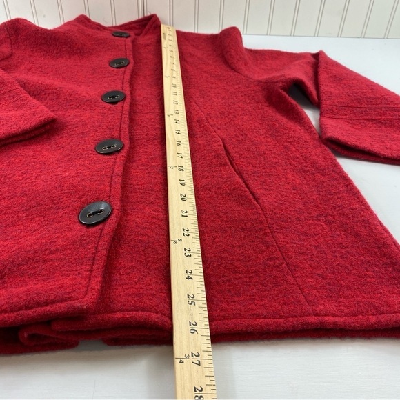 VTG Ruby Rd. Women’s Red 100% Wool Classic Button Coat/Jacket Blazer Sz S - Picture 10 of 12
